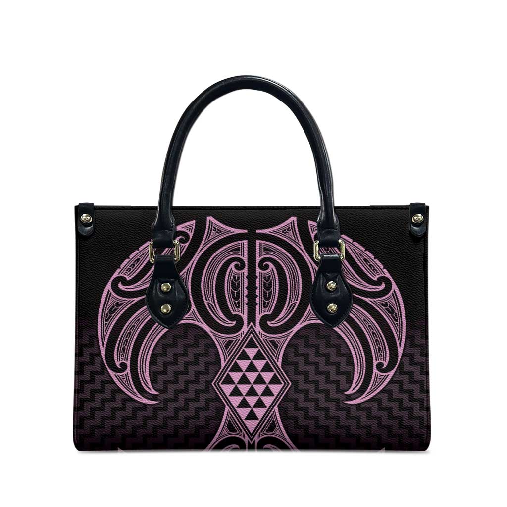 Mawhero Maori Ta Moko Poutama Art Leather Bag LT9 - Polynesian Pride