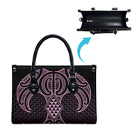 Mawhero Maori Ta Moko Poutama Art Leather Bag LT9 - Polynesian Pride