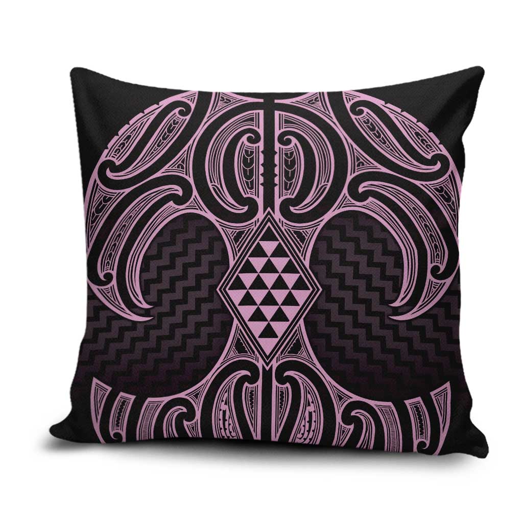 Mawhero Maori Ta Moko Poutama Art Pillow Cover LT9 Pink - Polynesian Pride