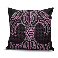 Mawhero Maori Ta Moko Poutama Art Pillow Cover LT9 Pink - Polynesian Pride