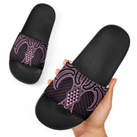 Mawhero Maori Ta Moko Poutama Art Slide Sandals LT9 - Polynesian Pride