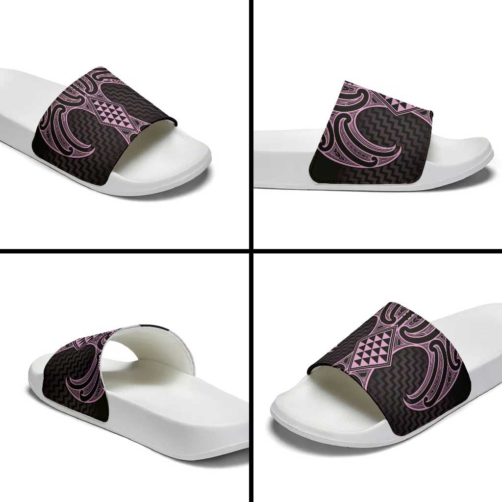 Mawhero Maori Ta Moko Poutama Art Slide Sandals LT9 - Polynesian Pride