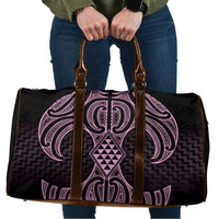 Mawhero Maori Ta Moko Poutama Art Travel Bag LT9 Pink - Polynesian Pride