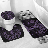 Waiporoporo Maori Ta Moko Poutama Art Bathroom Set LT9 Mat Set Only (3 pcs) One Size Purple - Polynesian Pride