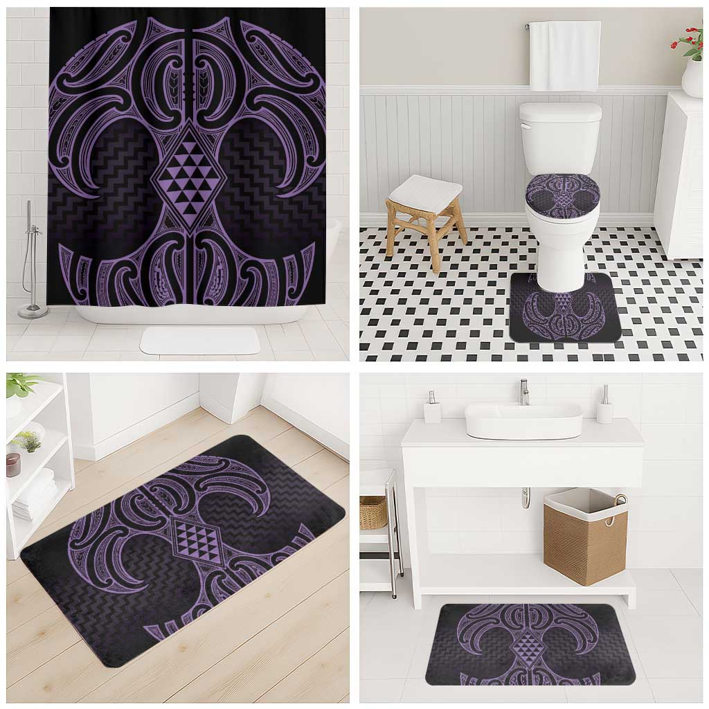 Waiporoporo Maori Ta Moko Poutama Art Bathroom Set LT9 - Polynesian Pride