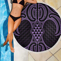 Waiporoporo Maori Ta Moko Poutama Art Beach Blanket LT9 - Polynesian Pride