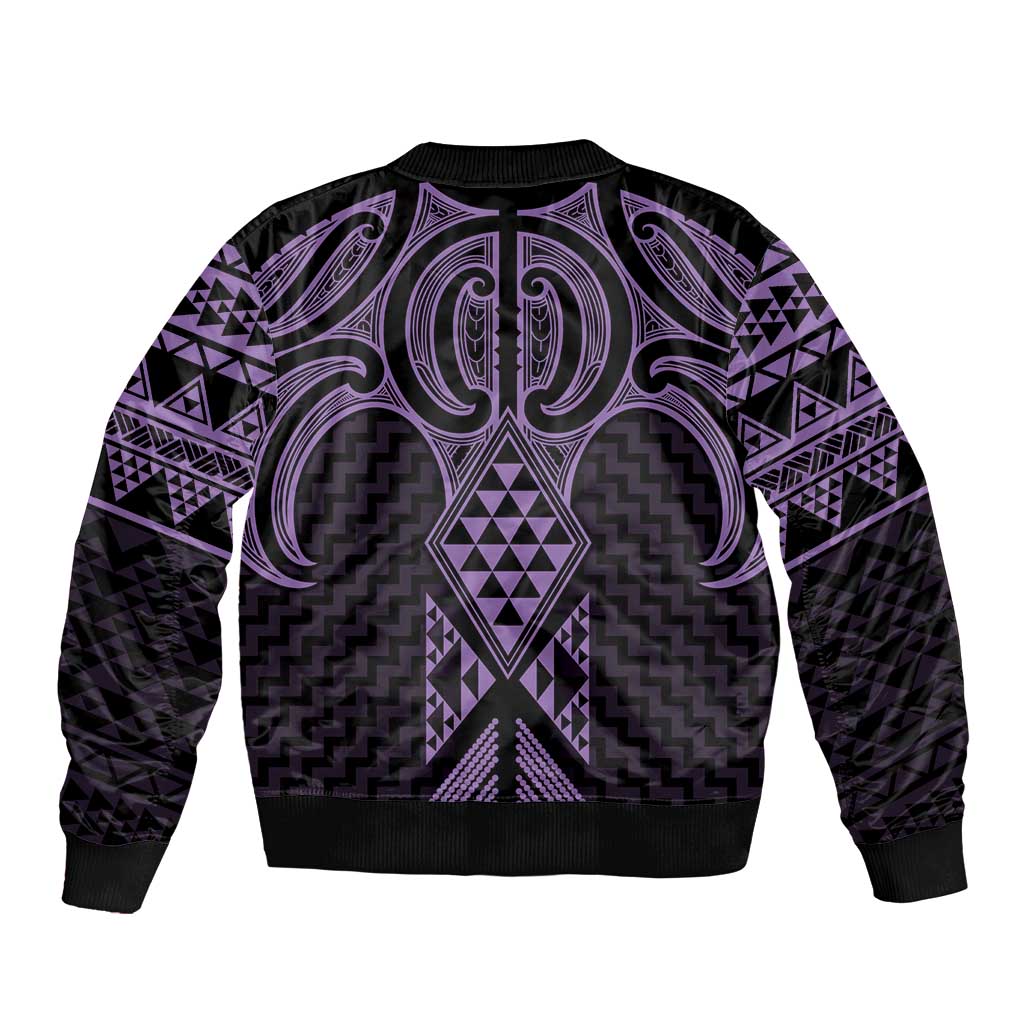 Waiporoporo Maori Ta Moko Poutama Art Bomber Jacket LT9 - Polynesian Pride