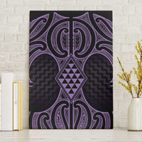 Waiporoporo Maori Ta Moko Poutama Art Canvas Wall Art LT9 Without Frame Purple - Polynesian Pride