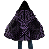 Waiporoporo Maori Ta Moko Poutama Art Cloak LT9 Unisex Purple - Polynesian Pride