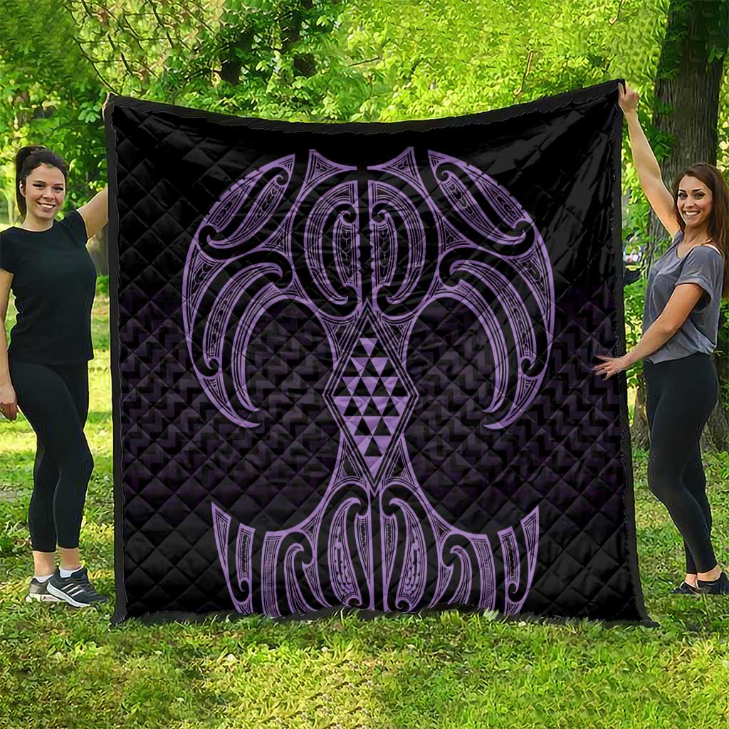 Waiporoporo Maori Ta Moko Poutama Art Quilt LT9 - Polynesian Pride