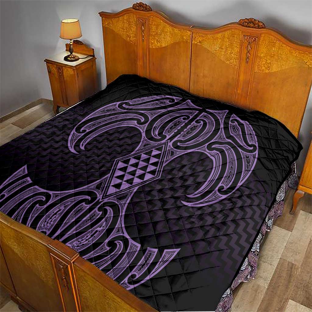 Waiporoporo Maori Ta Moko Poutama Art Quilt LT9 - Polynesian Pride