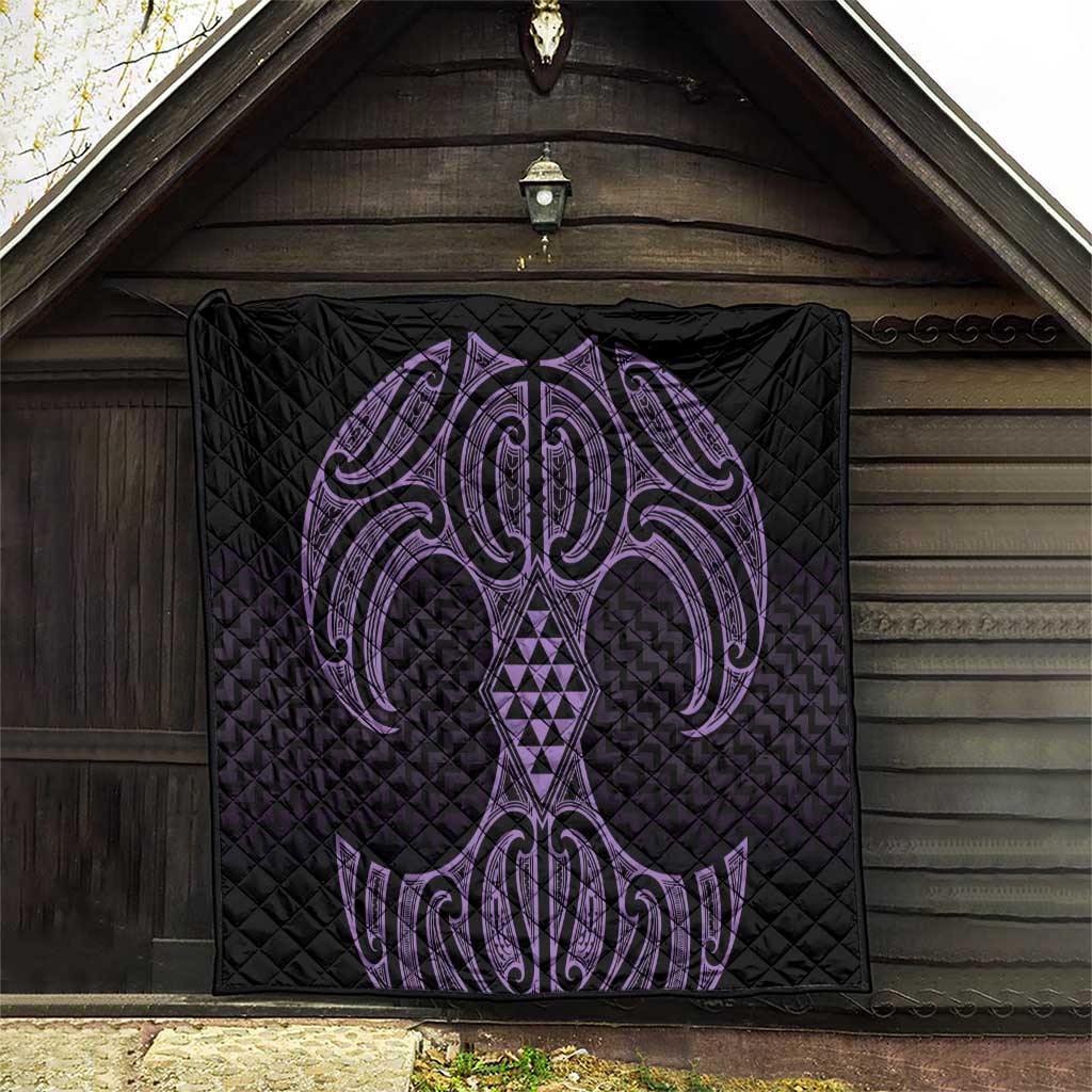 Waiporoporo Maori Ta Moko Poutama Art Quilt LT9 - Polynesian Pride