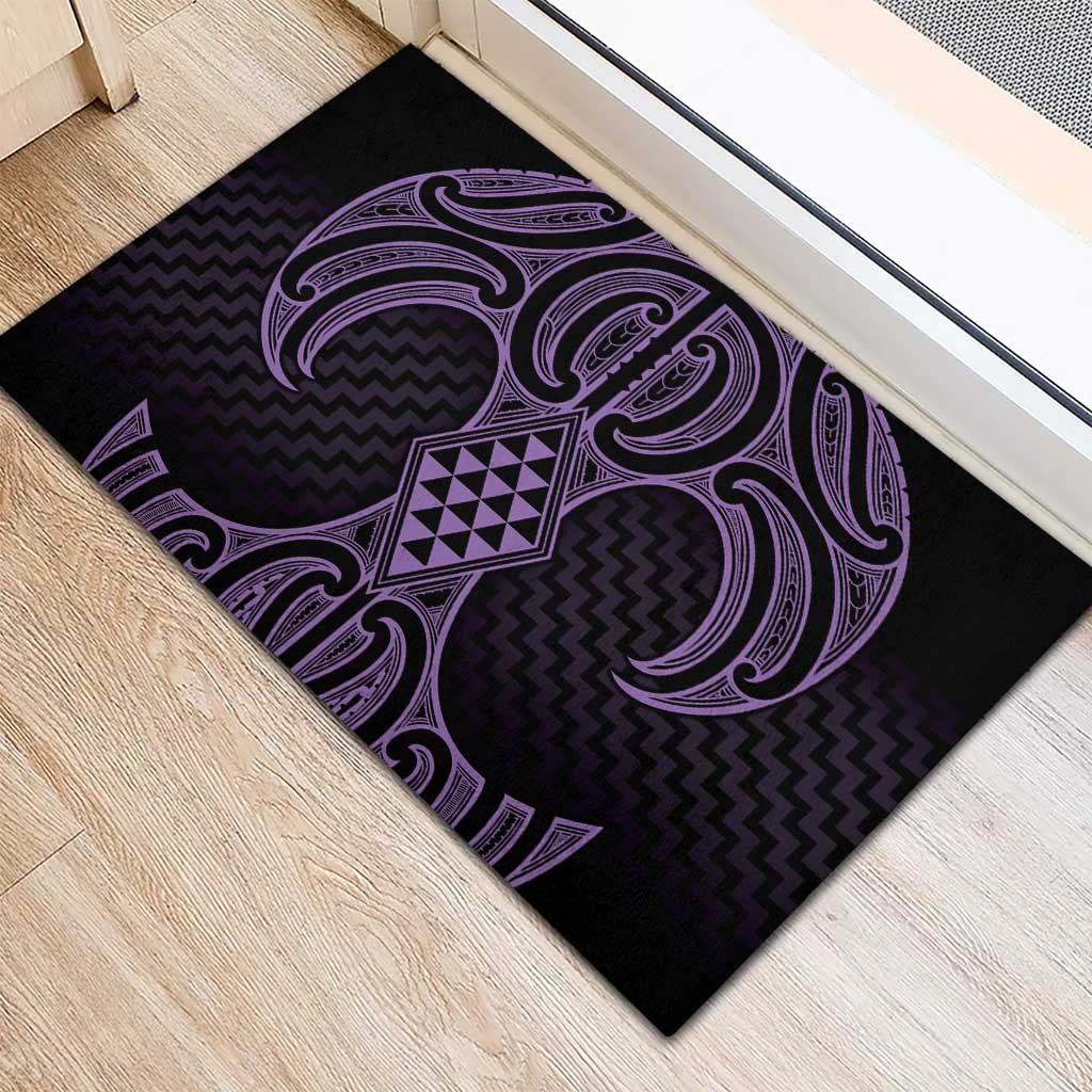 Waiporoporo Maori Ta Moko Poutama Art Rubber Doormat LT9 - Polynesian Pride