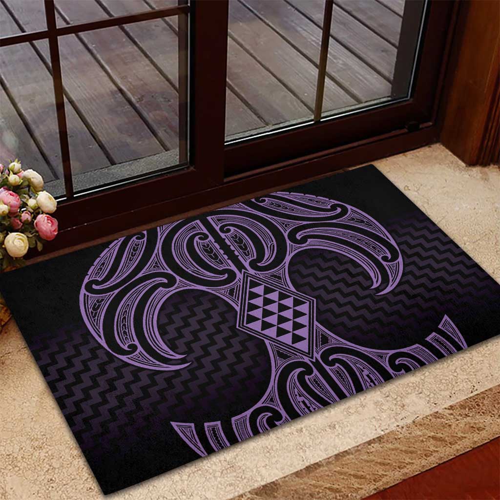 Waiporoporo Maori Ta Moko Poutama Art Rubber Doormat LT9 - Polynesian Pride