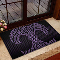 Waiporoporo Maori Ta Moko Poutama Art Rubber Doormat LT9 - Polynesian Pride