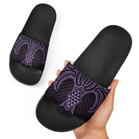 Waiporoporo Maori Ta Moko Poutama Art Slide Sandals LT9 - Polynesian Pride