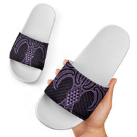 Waiporoporo Maori Ta Moko Poutama Art Slide Sandals LT9 - Polynesian Pride