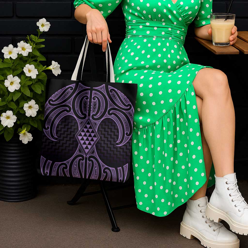 Waiporoporo Maori Ta Moko Poutama Art Tote Bag LT9 - Polynesian Pride