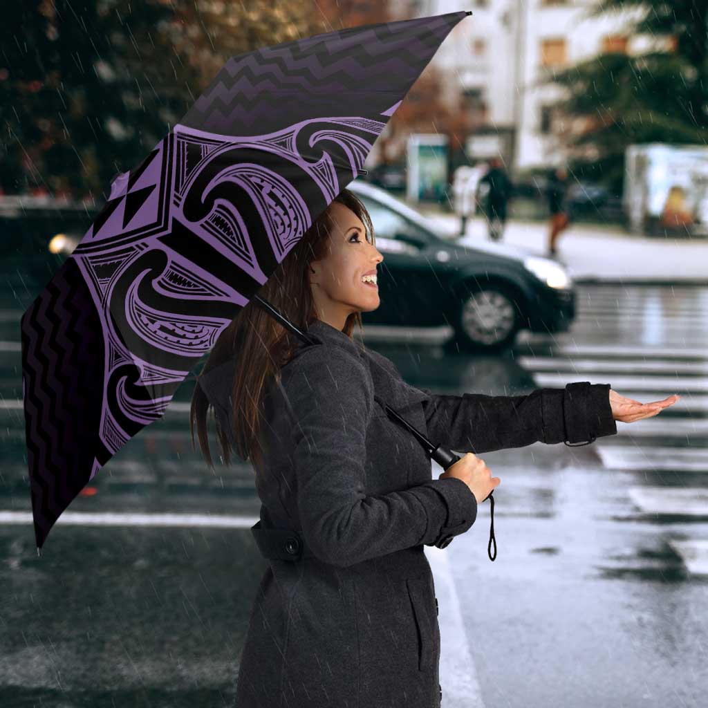 Waiporoporo Maori Ta Moko Poutama Art Umbrella LT9 - Polynesian Pride