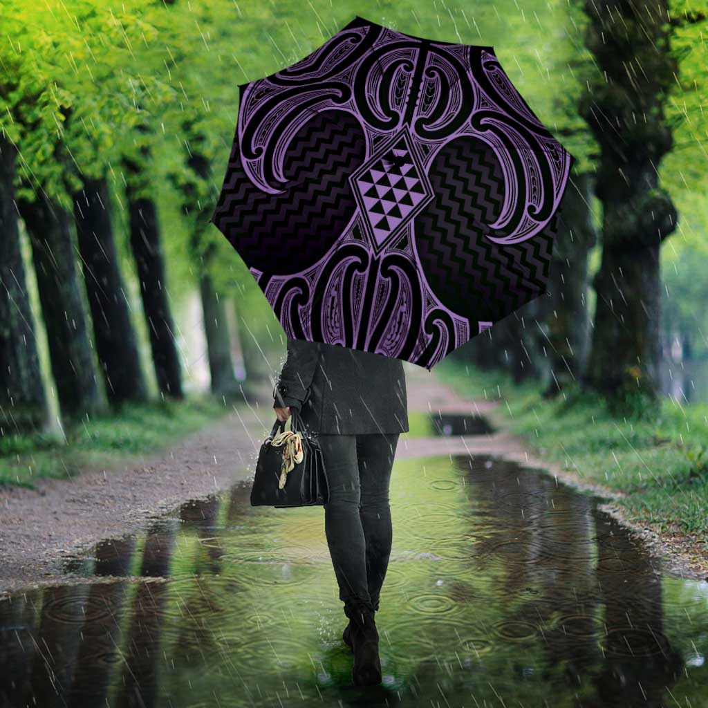 Waiporoporo Maori Ta Moko Poutama Art Umbrella LT9 - Polynesian Pride