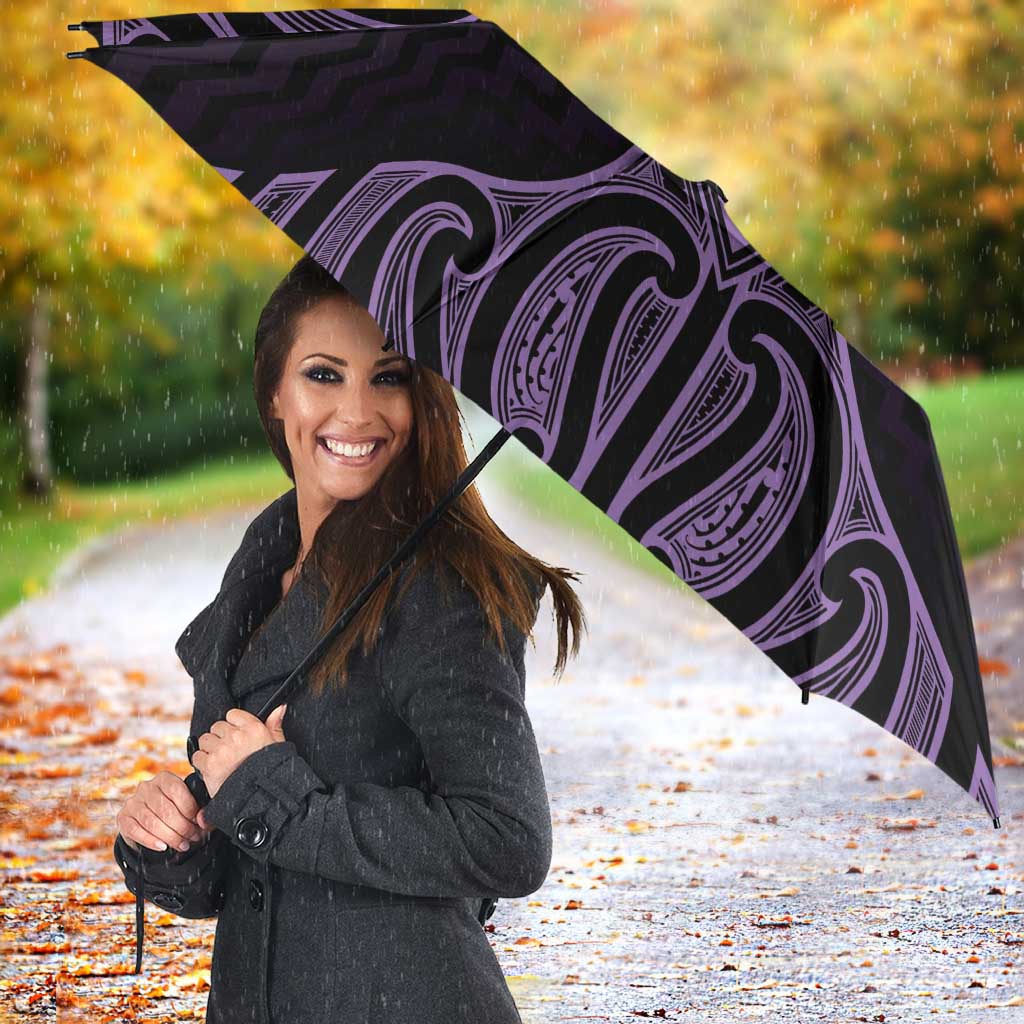 Waiporoporo Maori Ta Moko Poutama Art Umbrella LT9 - Polynesian Pride