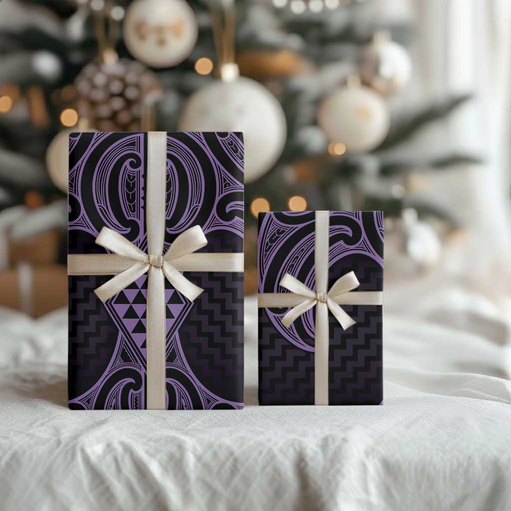 Waiporoporo Maori Ta Moko Poutama Art Wrapping Paper LT9 - Polynesian Pride