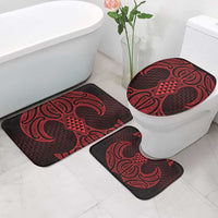 Whero Maori Ta Moko Poutama Art Bathroom Set LT9 - Polynesian Pride