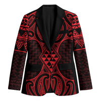 Whero Maori Ta Moko Poutama Art Blazer LT9 Unisex Red - Polynesian Pride