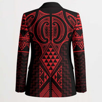 Whero Maori Ta Moko Poutama Art Blazer LT9 - Polynesian Pride