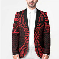 Whero Maori Ta Moko Poutama Art Blazer LT9 - Polynesian Pride