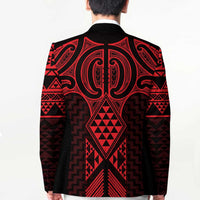 Whero Maori Ta Moko Poutama Art Blazer LT9 - Polynesian Pride