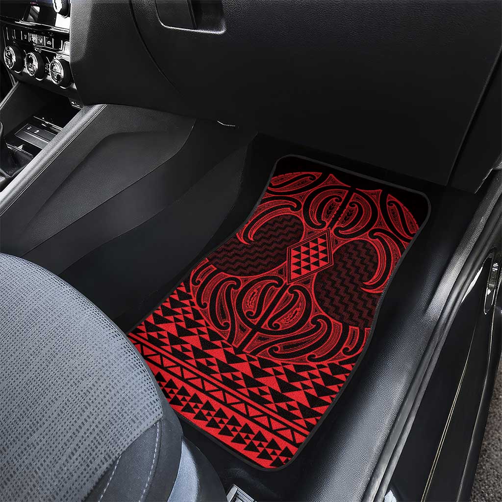 Whero Maori Ta Moko Poutama Art Car Mats LT9 - Polynesian Pride
