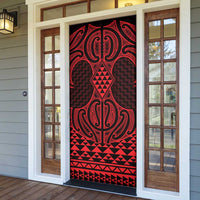 Whero Maori Ta Moko Poutama Art Door Cover LT9 - Polynesian Pride