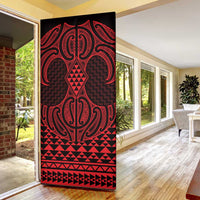 Whero Maori Ta Moko Poutama Art Door Cover LT9 - Polynesian Pride