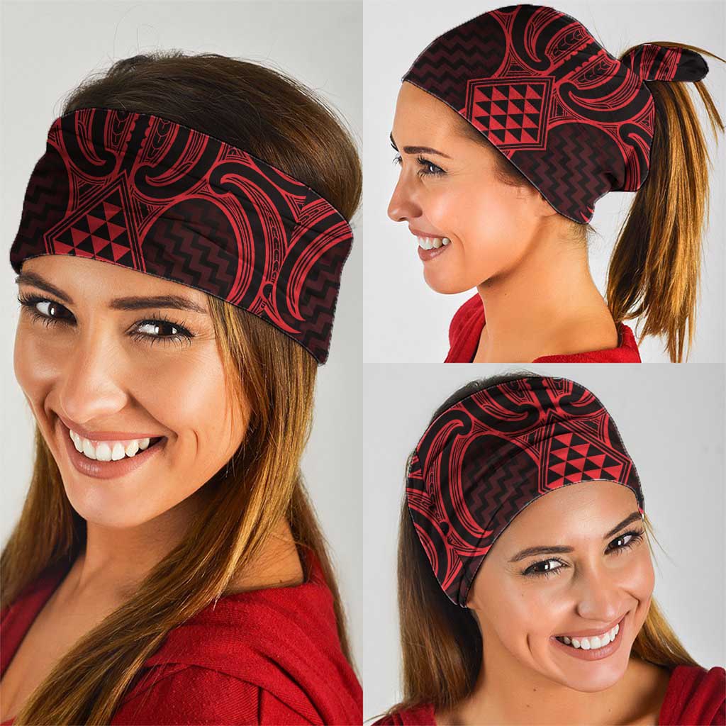 Whero Maori Ta Moko Poutama Art Neck Gaiter LT9 - Polynesian Pride