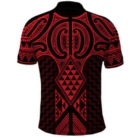 Whero Maori Ta Moko Poutama Art Polo Shirt LT9 - Polynesian Pride
