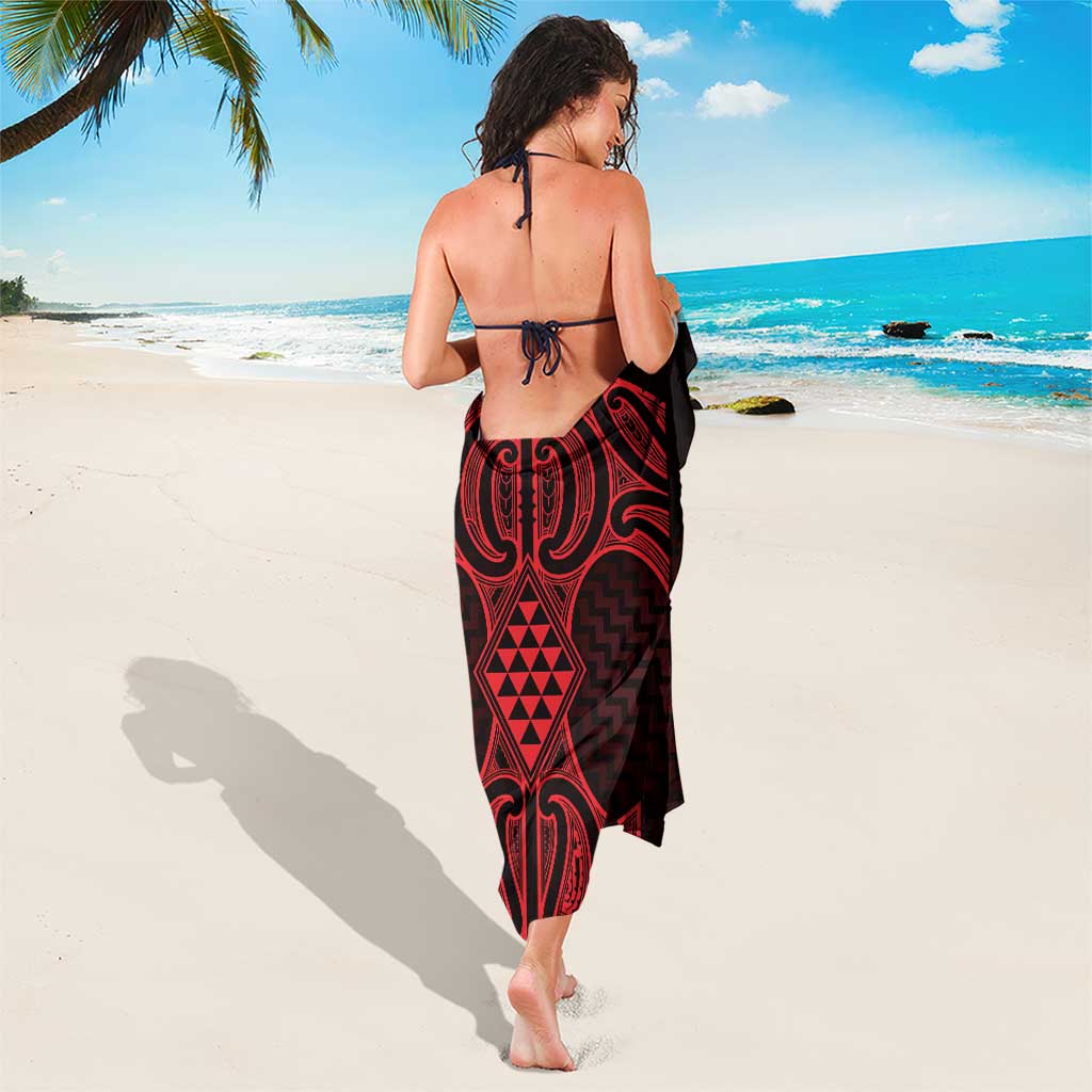 Whero Maori Ta Moko Poutama Art Sarong LT9 - Polynesian Pride