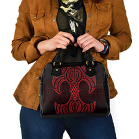 Whero Maori Ta Moko Poutama Art Shoulder Handbag LT9 - Polynesian Pride
