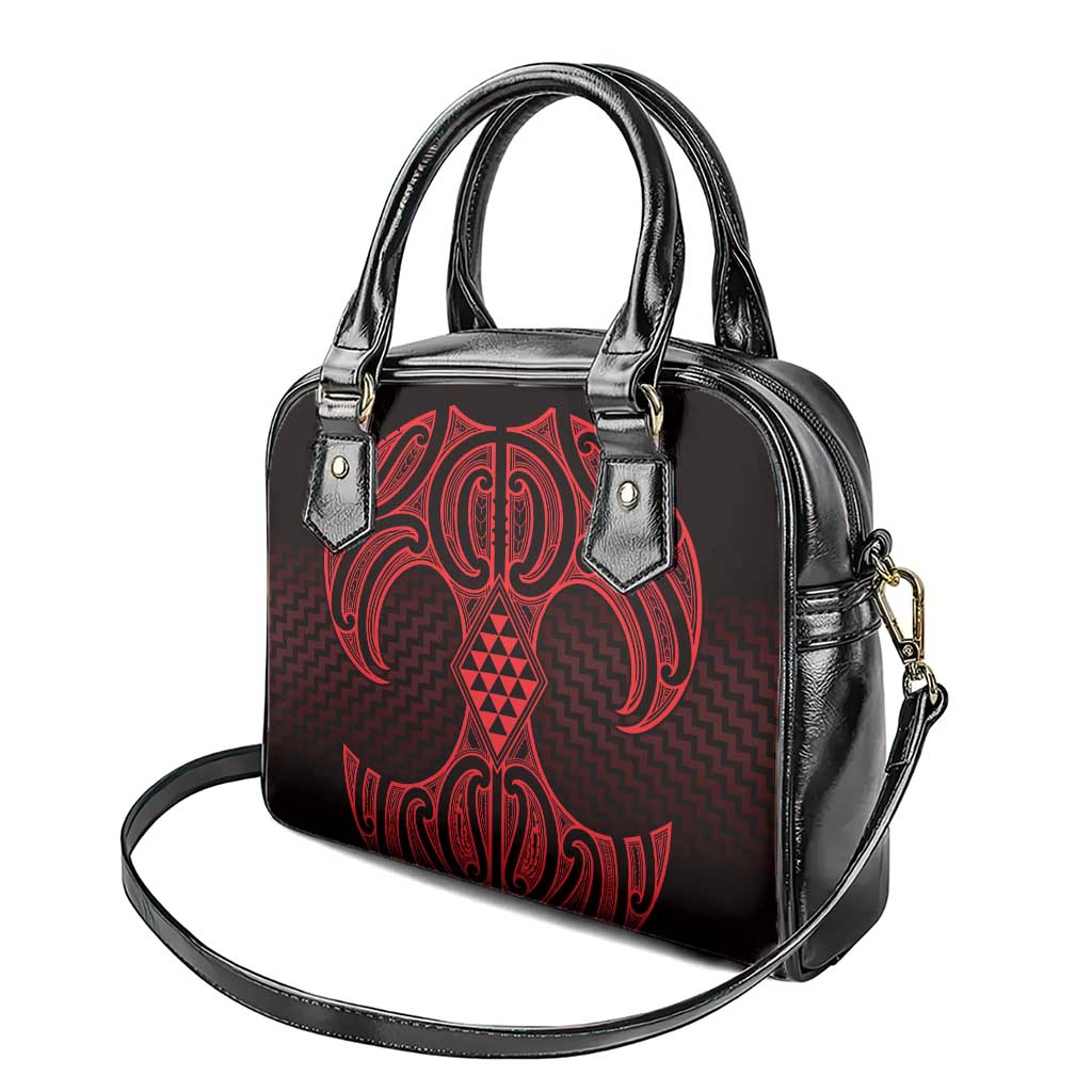 Whero Maori Ta Moko Poutama Art Shoulder Handbag LT9 - Polynesian Pride