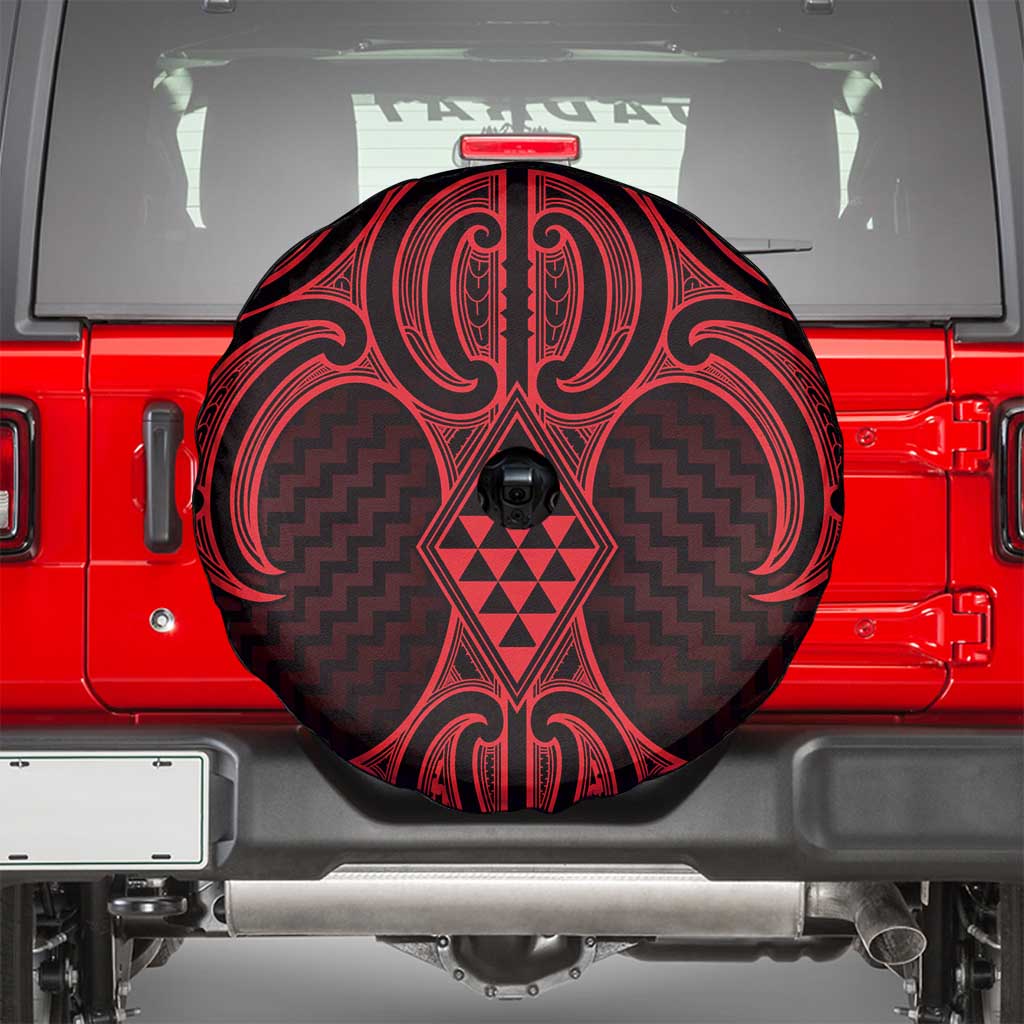 Whero Maori Ta Moko Poutama Art Spare Tire Cover LT9 - Polynesian Pride