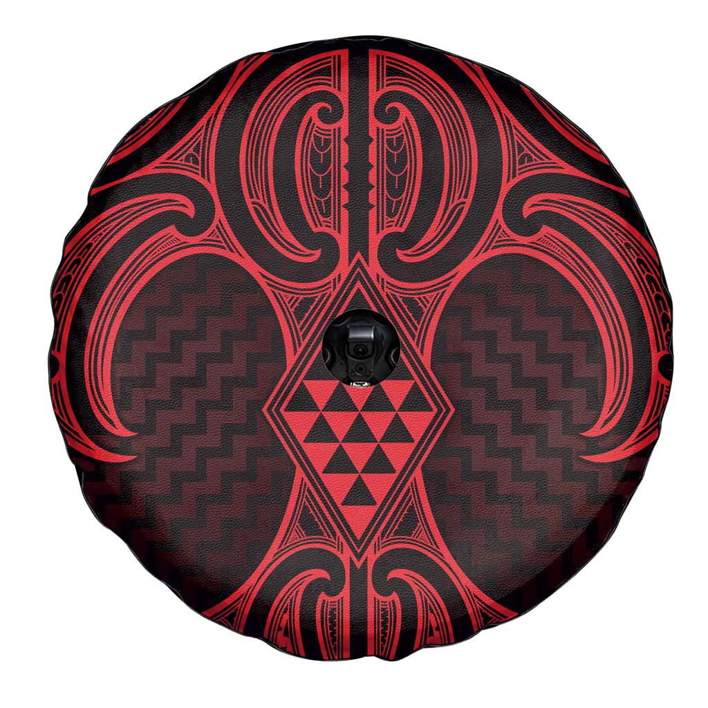 Whero Maori Ta Moko Poutama Art Spare Tire Cover LT9 - Polynesian Pride