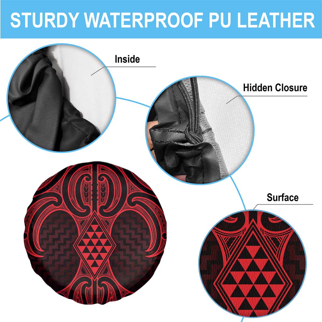 Whero Maori Ta Moko Poutama Art Spare Tire Cover LT9 - Polynesian Pride