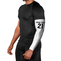 New Zealand Rangatira Custom Arm Sleeves All White Niho Taniwha Maori Tribal LT9 - Polynesian Pride