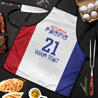 New Zealand Rugby Pacific Personalised Apron Maori Style Tribal Tapa Pattern LT9 White - Polynesian Pride