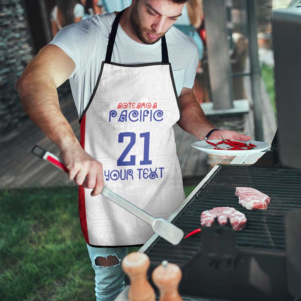 New Zealand Rugby Pacific Personalised Apron Maori Style Tribal Tapa Pattern LT9 - Polynesian Pride