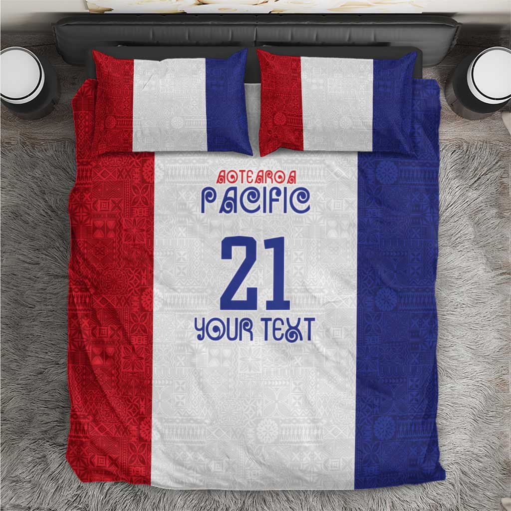 New Zealand Rugby Pacific Personalised Bedding Set Maori Style Tribal Tapa Pattern LT9 White - Polynesian Pride