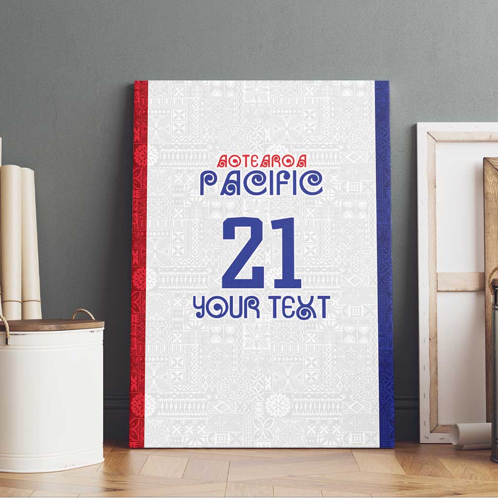 New Zealand Rugby Pacific Personalised Canvas Wall Art Maori Style Tribal Tapa Pattern LT9 - Polynesian Pride