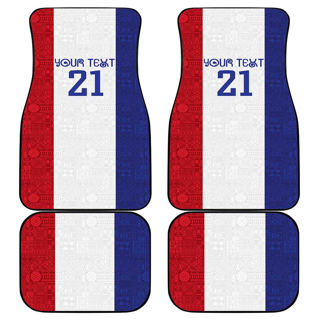New Zealand Rugby Pacific Personalised Car Mats Maori Style Tribal Tapa Pattern LT9 - Polynesian Pride
