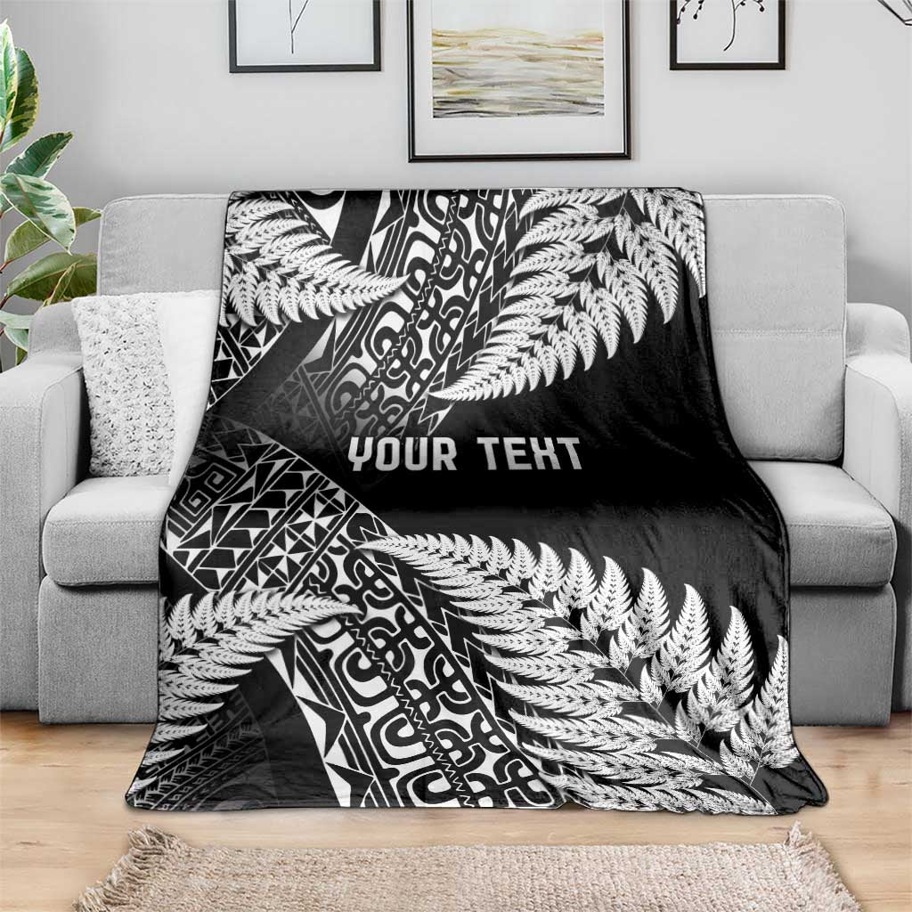 New Zealand Rugby Pacific Personalised Blanket All Black Maori Pasifika Fern Pattern LT9 - Polynesian Pride