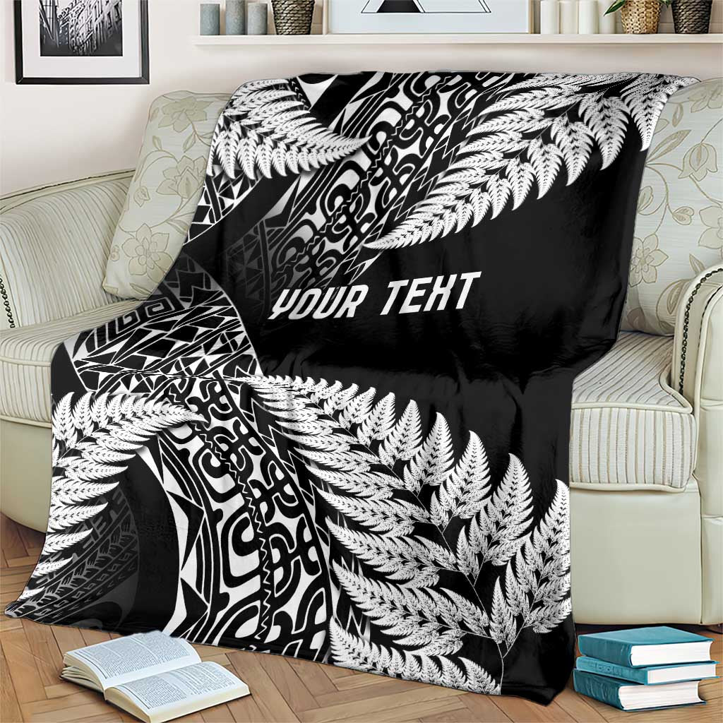 New Zealand Rugby Pacific Personalised Blanket All Black Maori Pasifika Fern Pattern LT9 - Polynesian Pride